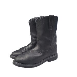 Ariat Men's Sierra Work Boot size 10.5 EE Black Leather Distressed